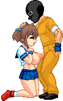 Horny luchador tit fucking a busty oppai school girlâ€™s big tits with his big cock.