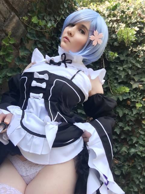 nsfwfoxydenofficial:  “My heart belongs to you Subaru-kun” <3 (The seductive side of Rem.) Tried on Rem and I love this cosplay! Thanks so much to the awesome gifter.   I plan to do better make-up and make her correct headband soon for actual shoots.