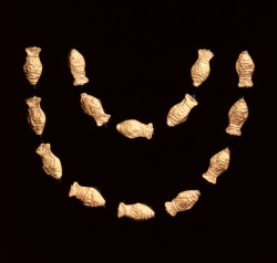 ancientpeoples:  Necklace Beads in the Form of Little FishIndia,