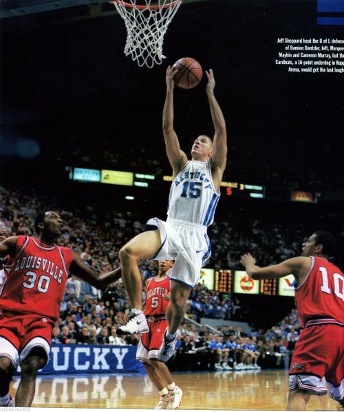 In honor of Kentucky playing or the NCAA Div. 1 National title against U Conn tonight, here’s a flashback to that UK hottie of years gone by…Jeff Sheppard.