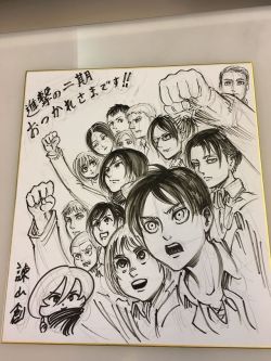 SnK News: Isayama Hajime’s New Sketch Cheering on SnK Season