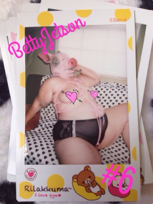 bettyjetson:  Want to be my valentine? Then get your hands on one of these cute polaroids from myÂ â€œPork Me!â€ Set! ฟ gets you one month of access to BettyJetson.com, one pic of your choice, and a personalized card! Email BettyJetsonBBW@gmail.com