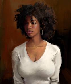 bciacco:  #wcw #muse #portrait #painting #goddess #beauty  Very talented
