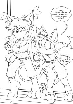 Tails TemptedSketch Stream Commission for WCP of his Tanja and