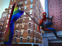 fyeahmarvel:Spidey showing his gay pride in selfie mode!