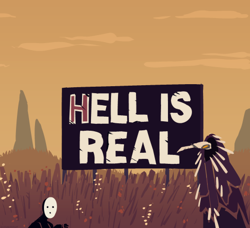 dinoserious:patho ohio follow up. hell is real sign, on friend