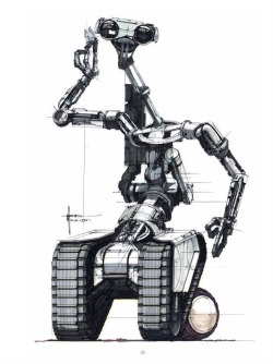 talesfromweirdland: Syd Mead’s designs for Johnny 5 (Short