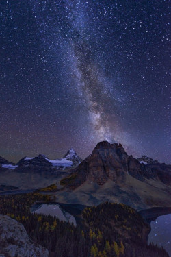 tulipnight:   Milky Way over Assiniboine by Frits Habermannon