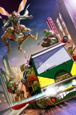 thecyberwolf:  TMNT - NYC Van Chase  by Eddie Nunez (Mia Cabrera)