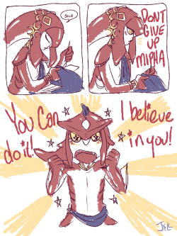 soup-du-silence:  Okay but imagine Mipha’s little brother cheering