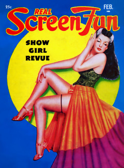 A photo illustration of Zorita appears on the cover of the February ‘42 issue of ‘Real Screen Fun’ magazine..