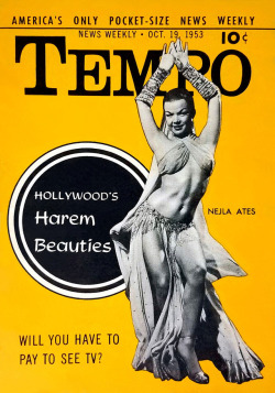 Nejla Ates adorns the October 19 - 1953 issue of ‘TEMPO’