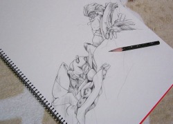 toasttweet:  MEMO: Pencil drawing process 