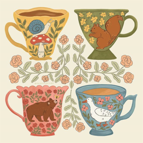 snootyfoxfashion: Tea Inspired Art Prints by Oh Jess Marie 