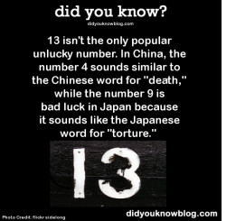 did-you-kno:  13 isn’t the only popular unlucky number. In