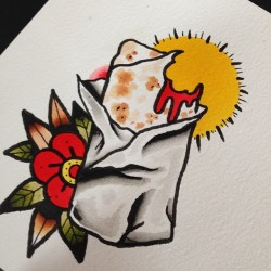 sotymae:  Burrito tattoo flash