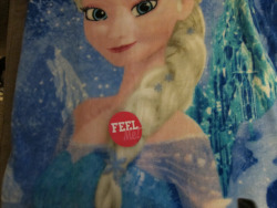 Found this super soft Elsa blanket in Walmart the other day.