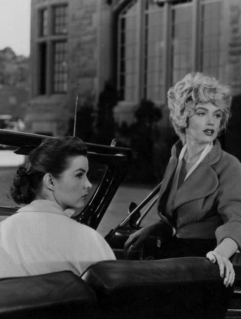 infinitemarilynmonroe:Marilyn Monroe and Jean Peters in a scene