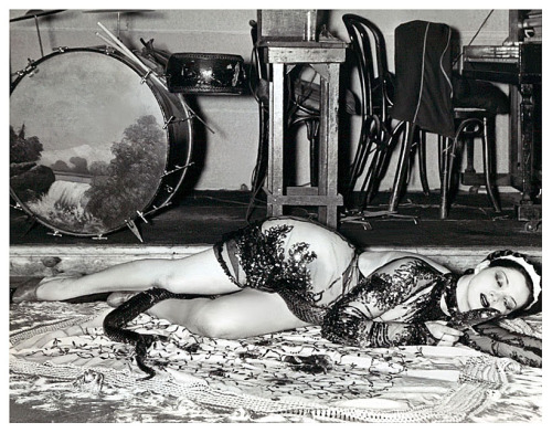  Zorita      (aka. Katherine Boyd Petillo) Vintage press photo from 1937 features Zorita performing her “Wedding Of The Snake” act onstage, with one of her Indigo Snakes… 
