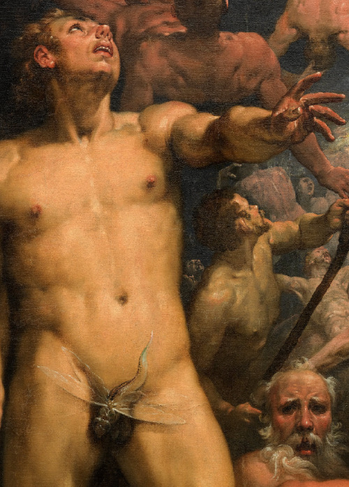 artfoli:  Details of The Fall of the Titans, 1588, by Cornelis
