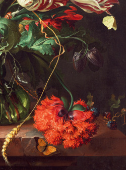 jaded-mandarin:   Jan Davidsz de Heem. Detail from Vase of Flowers,