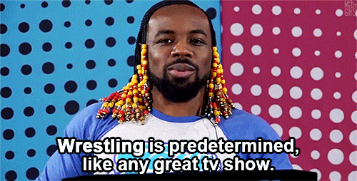mith-gifs-wrestling: Xavier Woods offers a definition of professional