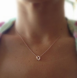 ringtorulethemall:  Tiny Infinity Ring Necklace - Delicate Rose