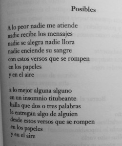 cantardelcid: a lo mejor quién sabe.   Posibles / Mario Benedetti