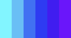 color-palettes: Rising - Submitted by Sbirb #82F7FF #69BFF5 #4172F0