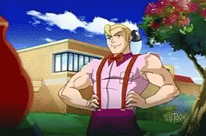 Totally Spies | Zero to HeroAn episode I’d never seen before that @absqrst recommended to me. Nerdy waiter finds a muscle serum lying on the ground from one of the spies enemies and grows into a buff stud/ I particularly love how his outfit becomes
