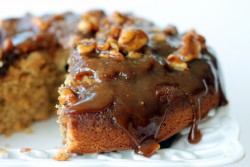 fullcravings:  Caramel Walnut Upside Down Peanut Butter Banana