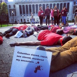 lastrealindians:  Columbus Day Protest at Columbia University