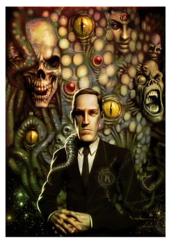 pixelated-nightmares:Homage to Lovecraft by Valzonline