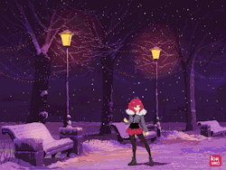 pixeloutput:Alice in a winter park by Ioruko