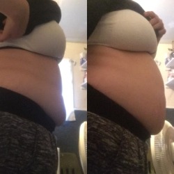 fat-people-are-phat:Before and after a minor stuffing (could’ve