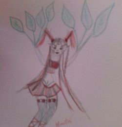 Hold on my creation! Naturina,the pixie!  She dances with leafs