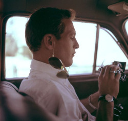orwell:   Paul Newman on the set of ‘Exodus’ (1960). Photo