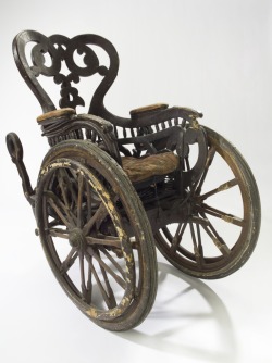 Invalid chair, Europe, 1850-1890: Unlike modern wheelchairs that