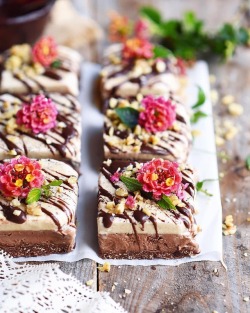 letscookvegan:  Layered Choc-Mocha Nicecream Bars by @wholesomesoybean