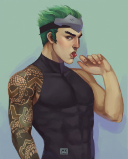 saa-pandaleon:  A drawing of young Genji for self indulgence