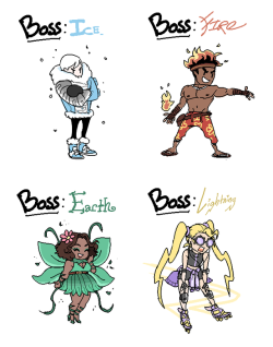 some silly made-up pixel game “boss” designs ive thought