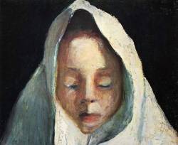 artist-becker:  Still life, child’s head with a white cloth,