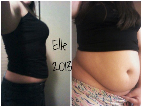 imsofatbulous:  I have too many selfies to share so here is my before and after 2013 weight gain. 