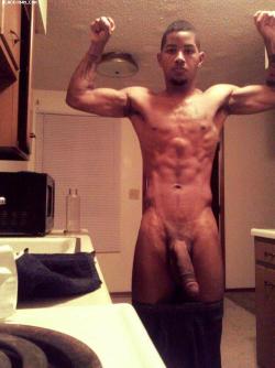 idontgivafucck:  allmancandy:  Big Dick Flexing  http://gaymisfits.com/big-dick-flexing/