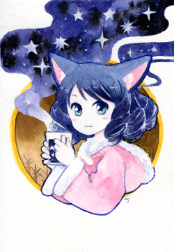 moko-oxygen:  Advent day-5 Cyan / シアン (SB69) Starry sky