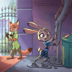 Zootopia, Nick and Judy1 Judy tried to get back her carrot recorder,