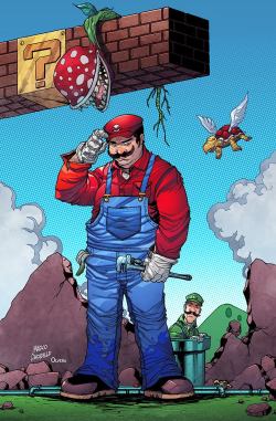 it8bit:  Mario BrosLines by Marco D. CarrilloColors by Dan Olvera