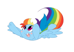 miss-jessiie:  Rainbow Dash Flying Through The Clouds Original