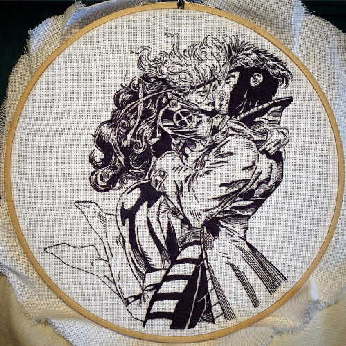 embroid-away:  hand embroidered, stitching time = ~50 hours