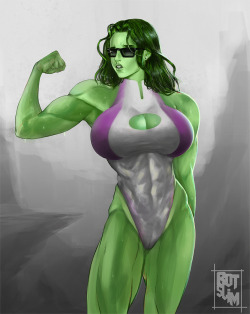 botslimart:    fanart she hulk   